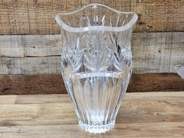 Vintage Bohemian Crystal 10&quot; Vase, Noblis Pattern - High Quality Cut, 7lb HEAVY! - £55.93 GBP