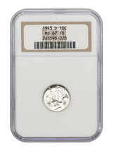1943-D 10C Ngc MS67FB - £159.81 GBP