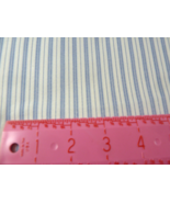 Blue striped fabric yardage ticking print on medium weight fabric Shirti... - $9.00