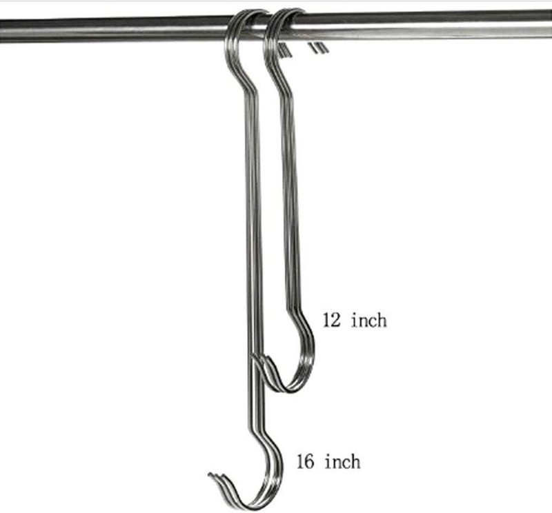 6 Pack 16 Inch Extra Large S Hooks Heavy Duty Plant Hanging Hooks Long S Shaped Item image 4
