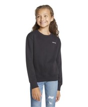 MSRP $40 Levi&#39;s Big Girls Logo Crew Neck Sweatshirt Black Size Small - £21.44 GBP