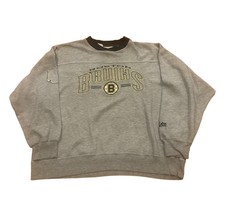 Vintage Y2k Lee Sport Boston Bruins NHL Crewneck Sweatshirt Gray Men&#39;s 2XL - $14.99