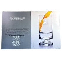 Rums Puerto Rico Print Advertisement 2 Page Vintage 1986 80s 8.25x11” Al... - £11.01 GBP