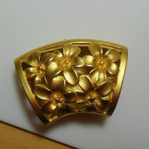 Gold-tone Floral Scarf Holder - $16.82