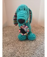 Jellycat London corduroy Dachshund blue Plush 17in Weiner Dog Bark Rattl... - $46.70 CAD