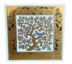 Vintage Christmas Partridge In A Pear Tree Trivet Tile Decoration - $30.00