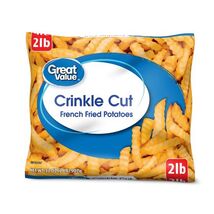 Great Value Crinkle Cut French Fried Potatoes, 32 oz Bag (Frozen) - $5.99