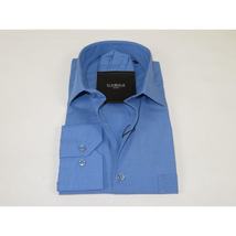 Men's Shirt Hankie CASILA Turkey Cotton Blend Long Sleeves 501770-46 Blue Oxford image 3
