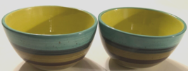 NANCY GREEN (2) Certified Intl. Pinata Vintage Striped Yellow Maize Cereal Bowl - £10.08 GBP