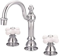 Water Creation 8.25&quot; Cross Handles Brass Faucet in Silver and Chrome - £127.38 GBP