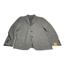Haggar H26 Blazer Jacket Men&#39;s 44R Gray Slim Fit Notch Lapel Single Brea... - $41.59