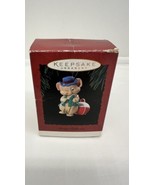 Hallmark Keepsake Ornament 1994 Merry Fishmas Mouse Fishing Red White Bo... - $4.21