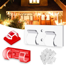120 Pcs Outdoor Light Hooks for String Lights No Drill , 3 Styles Self A... - $8.30