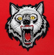 Snarling Wolf / Lobo  Iron On Sew ON Embroidered Patch 3 1/2&quot; x 4&quot; - £4.67 GBP