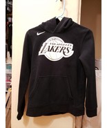 Los Angeles Lakers Nike NBA Boys Black and White Hoodie Medium - $798.28 MXN