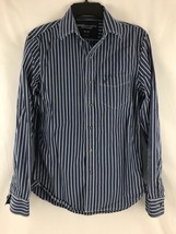 American Eagle Outfitters Vintage Fit Button Front Shirt Blue Stripe Size XS - £9.45 GBP