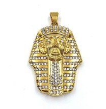 Men Egyptians Pharaoh Pendant Charm Gold Stainless Steel - £11.10 GBP