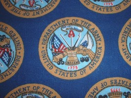 Scrap fabric for patriotic projects: Department Dept. of the Army symbol 2.5yds - $30.00