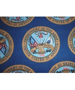 Scrap fabric for patriotic projects: Department Dept. of the Army symbol... - $30.00