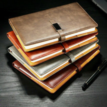 A5 PU Leather Vintage Journal Notebook Paper Diary Lined 204Pages With B... - £17.42 GBP