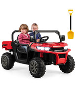 24V Ride on Dump Truck with Remote Control-Red - Color: Red - €398,31 EUR