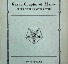Order Of The Eastern Star 1926 Masonic Maine Grand Chapter Vol XI PB Boo... - $79.99