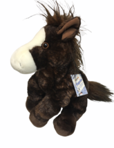 Aurora Flopsies Horse Dude Brindle Brown Plush Stuffed Beanbag Floppy Toy TAG - £19.97 GBP