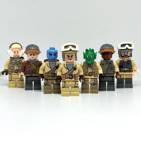 Rebel Army Battle Pack 7 Figures Rodian Duros Rebel Soldiers Custom Mini... - $48.85