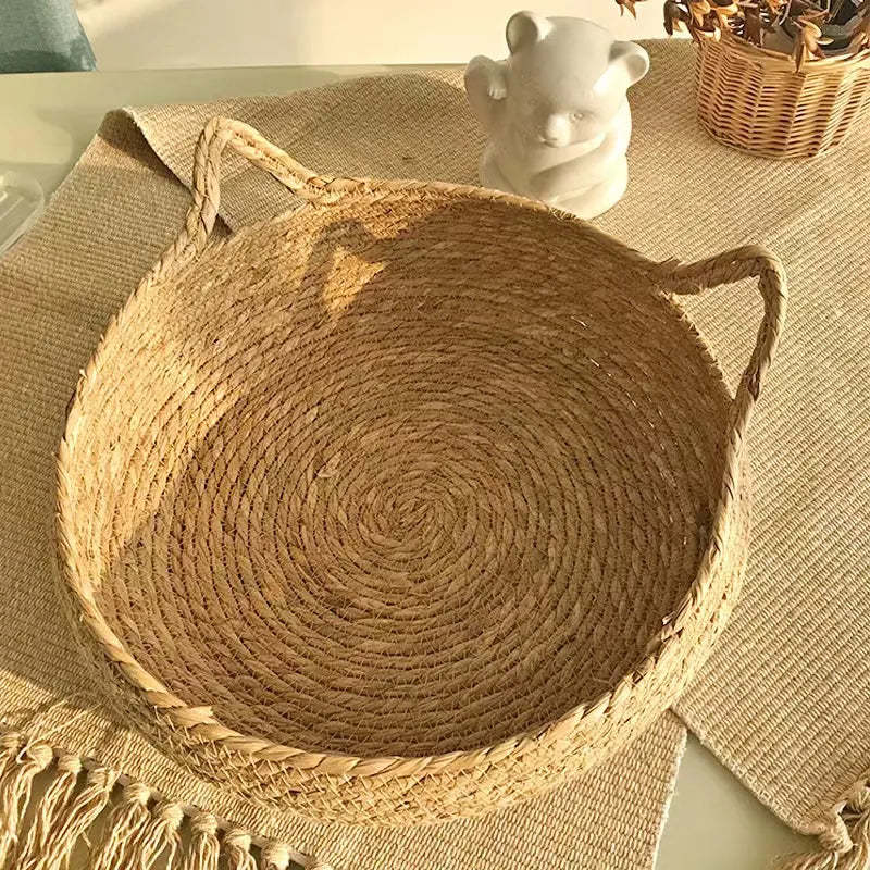 Primary image for Cat Bed Pet Nest Pure Manual Rattan Woven Cattailgrass Cat Scratch Board Removab