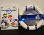Nintendo Wii Mario Kart (2008/ CIB) &amp; Nerf Steering Wheel! - £26.43 GBP