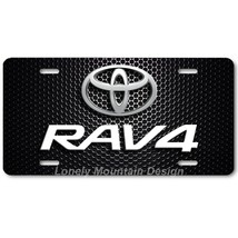 Toyota Rav 4 Inspired Art White on Mesh FLAT Aluminum Novelty License Tag Plate - £14.25 GBP