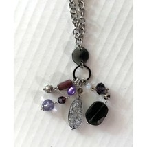 Lia Sophia Necklace Violet Hour 18 in Freshwater Crystal Toggle Cluster ... - $22.76