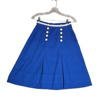 Vintage Girl Scouts Mariner Uniform Skirt Blue Branded Buttons - £37.93 GBP