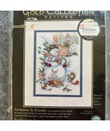 Dimensions, Gold Collection, 18 Count "Snowman & Friends" Cross Stitch, 5" X 7" - $21.52