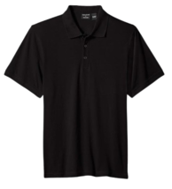 UltraClub Men&#39;s 3XL Basic Pique Polo Shirt Black Short Sleeve 8550 Relaxed Fit - £15.73 GBP