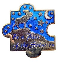 Moose Pin Be A Piece Of The Solution Fraternal Order Lodge Pin Club Frat... - $9.95