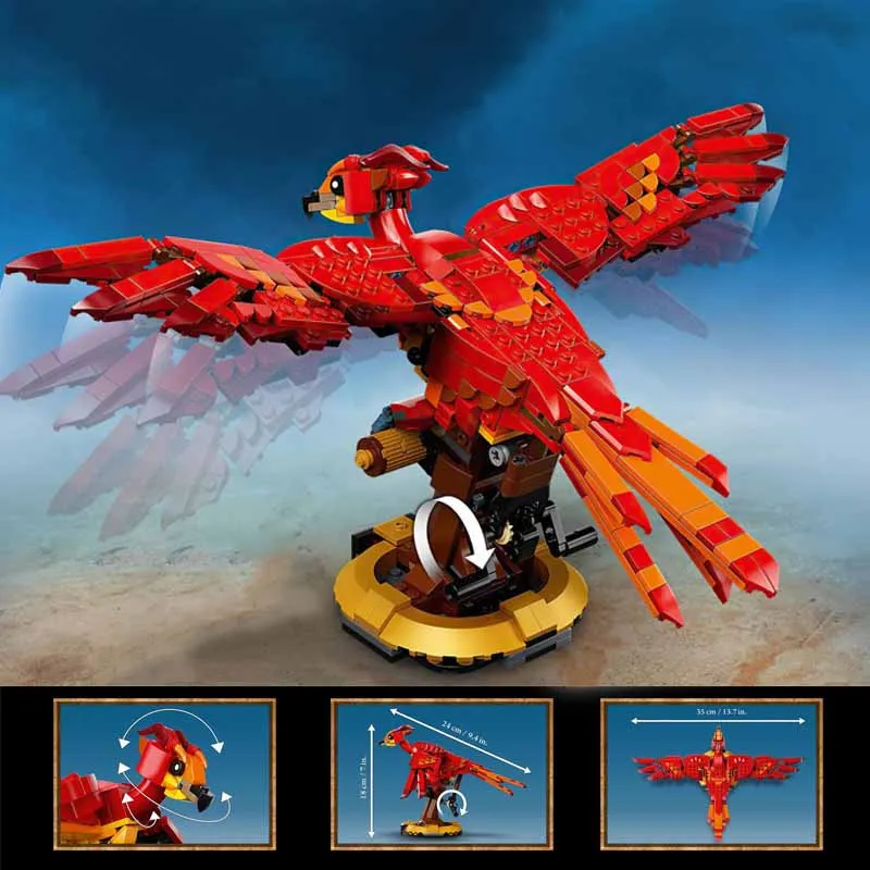 Game Fun Play Toys Educational Movie Phoenix Bird Building Blocks Model Set Comp - £45.96 GBP