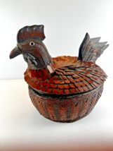 Vintage Shanghai Handicrafts Chicken Wicker Basket With Lid - $22.74