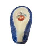 Vintage Ceramic Handpainted Country Apple Artist Signed Spoon Rest 5 x 3&quot; - £14.11 GBP