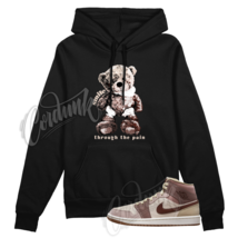 SMILE Hoodie for Air J1 1 Mid Brown Tan Dark Pony Smoky Mauve Shirt  - £38.71 GBP