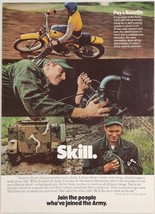 1978 Print Ad US Army Recruiting Learn Skills &amp; Pay &amp; Benefits Man on Motorcycle - £13.83 GBP