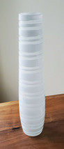 Cyan Designs Cylander Shape 19.75&quot; H x 3.75&quot; W x 3.75&quot; D White Glass Table Vase - £79.12 GBP