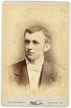 Antique Circa 1880s Cabinet Card Saylor Handsome Young Man in Suit Lanca... - £7.52 GBP