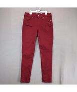 Seven7 High Rise Skinny Burgundy Jeans Women's 8 Booty-Shaper 30x28" Got... - €18,75 EUR