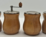 Vintage Retro Salt and Pepper Shakers Mini Wood Pepper Mill 2 Sets U260/50 - $29.99