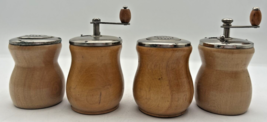 Vintage Retro Salt and Pepper Shakers Mini Wood Pepper Mill 2 Sets U260/50 - £23.90 GBP