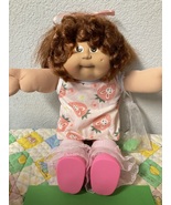 Vintage Cabbage Patch Kid Girl Auburn Cornsilk Hair Brown Eyes Head Mold... - €287,60 EUR