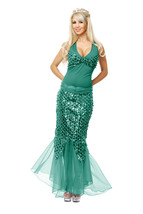 Sexy Adult Mermaid Dress Green Princess Of The Sea Halloween Costume Size Xsmall - £53.62 GBP