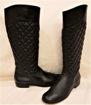 Corso Como Knee High Boots Sz-9.5M Black Quilted Leather - £39.48 GBP