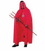 Red Hooded 68&quot; Satin Polyester Full Cape Adult Halloween Costume Accessory - £13.14 GBP